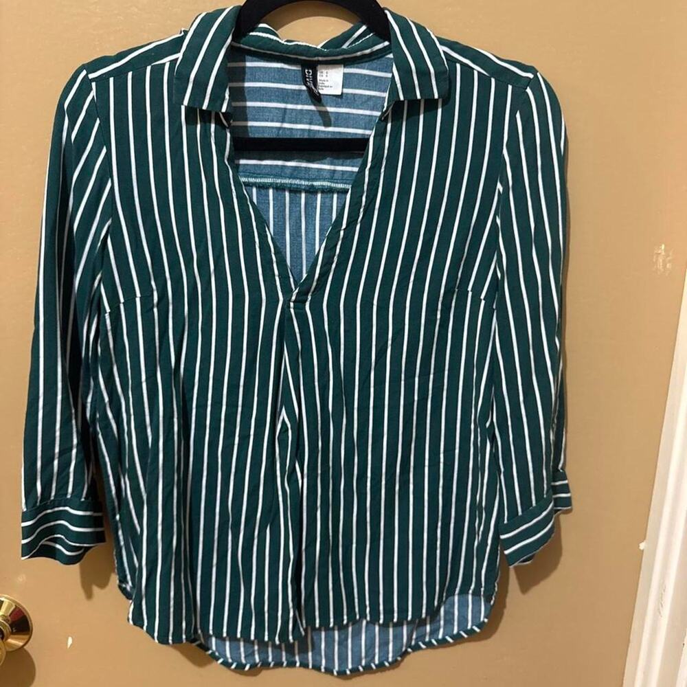 Vertically Striped Blouse